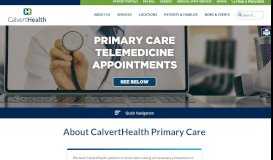 
							         Primary Care in Calvert County, MD | CalvertHealth								  
							    
