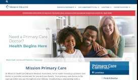 
							         Primary Care | Mission Health								  
							    