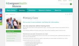 
							         Primary Care | Monroe and Sultan, WA | EvergreenHealth								  
							    