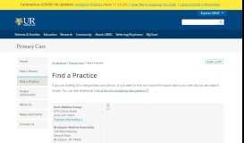 
							         Primary Care Practices - Find a Doctor - Rochester NY - University of ...								  
							    