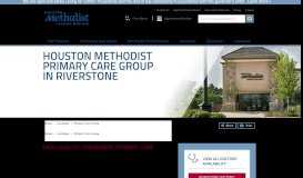 
							         Primary Care Riverstone | Houston Methodist								  
							    