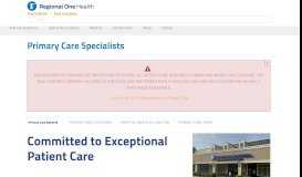 
							         Primary Care Specialists | Part of Regional One Health - Regional One ...								  
							    