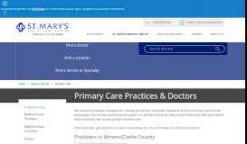 
							         Primary Care - St. Mary's Medical Group								  
							    