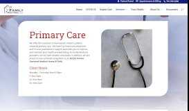
							         Primary Care/Family Medicine – Family Doctors, LLC								  
							    