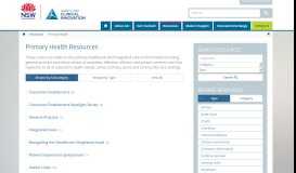 
							         Primary Health Resources | Agency for Clinical Innovation								  
							    