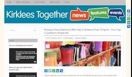 
							         Primary School National Offer Day in Kirklees (Tues 16 April) – your ...								  
							    