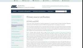 
							         Primary source verification - Australian Medical Council								  
							    