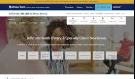 
							         Primary & Specialty Care | Jefferson Health New Jersey								  
							    