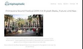 
							         Primavera Sound Festival 2019 mit Erykah Badu, Future und Nas ...								  
							    