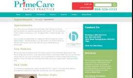 
							         Prime Care Appointments | Family Medicine - Colonial Heights								  
							    