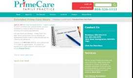 
							         Prime Care Hours | Family Practice Colonial Heights								  
							    