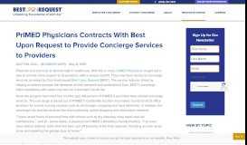 
							         PriMED Physicians Contracts With Best Upon Request to Provide ...								  
							    