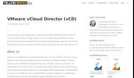 
							         Primer: VMware vCloud Director - Yellow Bricks								  
							    