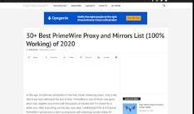 
							         PrimeWire Proxy Unblocked 2018: 30+ Best Proxy/Mirrors List *NEW*								  
							    