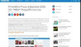 
							         PrimeWire Proxy Unblocked 2019: 20+ *NEW* Proxy/Mirrors List								  
							    