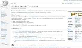 
							         Primoris Services Corporation - Wikipedia								  
							    