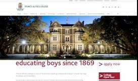 
							         Prince Alfred College, private school for boys, in Adelaide, South ...								  
							    