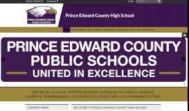 
							         Prince Edward County High School: Home								  
							    