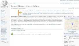 
							         Prince of Peace Lutheran College - Wikipedia								  
							    