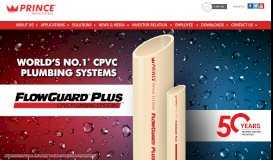 
							         Prince Piping Systems I PVC, CPVC, UPVC , Column, PPR Pipes ...								  
							    