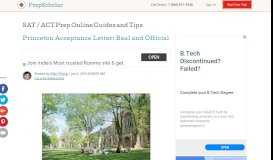 
							         Princeton Acceptance Letter: Real and Official - PrepScholar Blog								  
							    