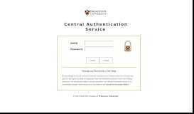 
							         Princeton University Authentication Service								  
							    