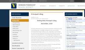 
							         Principal's Blog - Vernon Township School District								  
							    