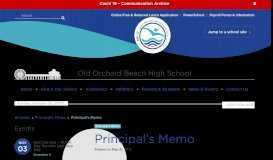 
							         Principal's Memo - Old Orchard Beach High School - RSU 23 Old ...								  
							    