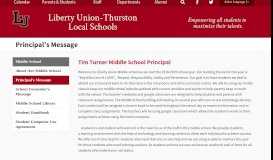 
							         Principal's Message - Baltimore - Liberty Union-Thurston Local Schools								  
							    