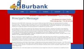 
							         Principal's Message – Principal's Message – Burbank A Visual ...								  
							    