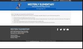 
							         Principal's Message - Westerly Elementary								  
							    