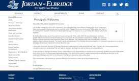 
							         Principal's Welcome | Jordan-Elbridge Central School District								  
							    
