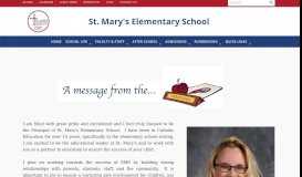 
							         Prinicpal's Page | St. Mary's Elementary School - Lancaster, NY								  
							    