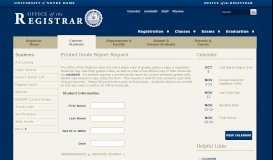 
							         Printed Grade Report Request - Registrar - University of Notre Dame								  
							    