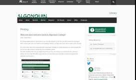 
							         Printing | Library - Algonquin College								  
							    