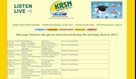 
							         Prior Interviews - KRSN AM 1490 - Los Alamos, NM 87544								  
							    