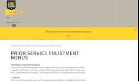 
							         Prior Service Enlistment Bonus - Army National Guard								  
							    