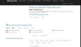 
							         Prism employee login Results For Websites Listing								  
							    