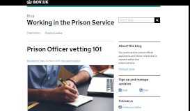 
							         Prison Officer vetting 101 - Working in the Prison Service								  
							    