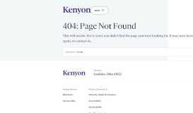
							         Privacy Admissions Portal · Kenyon College								  
							    