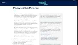 
							         Privacy and Data Protection - Greenwich Students' Union								  
							    