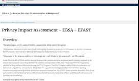 
							         Privacy Impact Assessment Questionnaire EBSA — EFAST — FY2018 ...								  
							    
