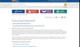 
							         Privacy Impact Assessments | HHS.gov								  
							    