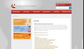
							         Privacy | National Blood Authority								  
							    