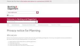 
							         Privacy notice for Planning | LBBD - Barking and Dagenham								  
							    