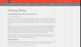 
							         Privacy Policy - AIA								  
							    