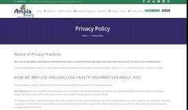 
							         Privacy Policy - Ampla Health								  
							    