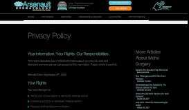 
							         Privacy Policy - Arsenault Dermatology								  
							    
