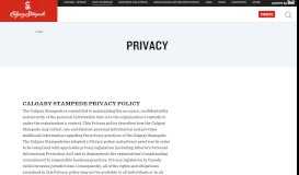 
							         Privacy Policy | Calgary Stampede								  
							    