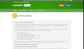 
							         Privacy Policy - Capquest Portal								  
							    